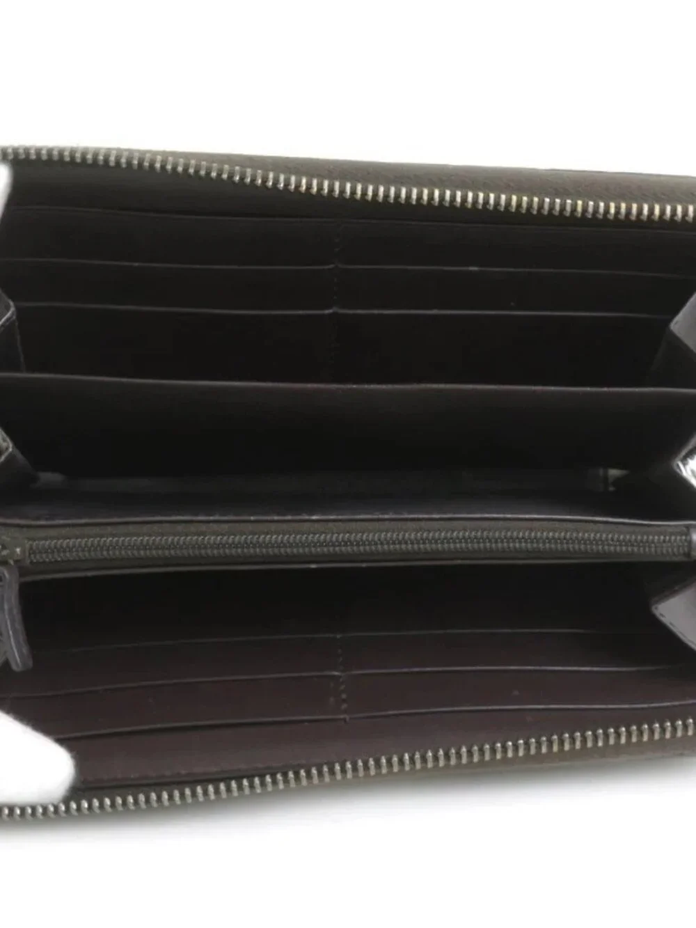 Auth GUCCI Guccissima Zip Around Long Wallet Dark Brown Leather - Picture 5 of 8